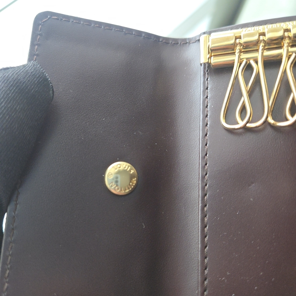 Louis Vuitton Burgundy Brown Leather Key Holder-LIKE NEW - Picture 11 of 16